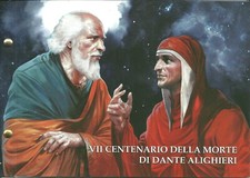 VATICANO PAPA FRANCESCO BUSTA FILATELICA NUMI VII CENT. MORTE DANTE ALIGHIERI