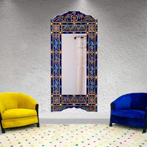 Cornice specchio blu navy