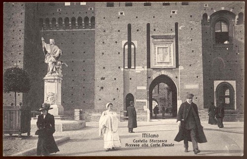Cartolina milano castello - cartolina,