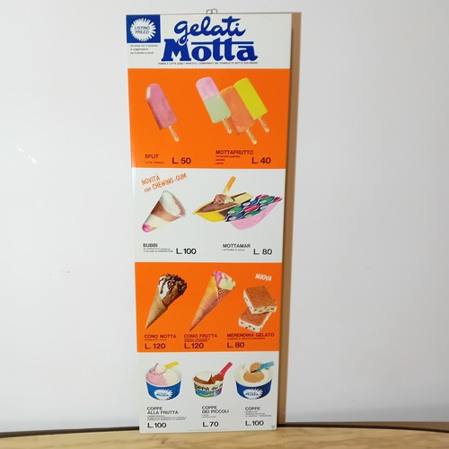 Insegna tabella gelati motta - insegna,