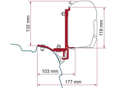 Staffe per f45 f43 van - per, adapter