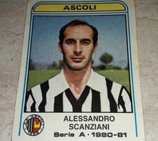 FIGURINA CALCIATORI PANINI 1980/81 ASCOLI SCANZIANI N° 28 ALBUM 1981