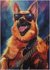 Puzzle pastore tedesco rock star 300/500/1000 pezzi