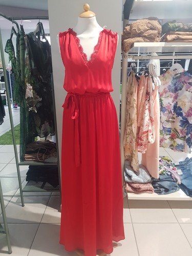 Abito lungo rosso silvian - abito,