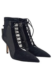 ZARA WOMAN Stivaletto stringato Donna Scarpina di lana Taglia IT 40 nero