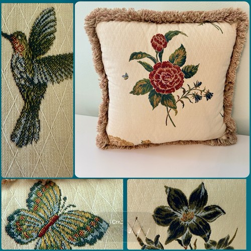 Cuscino vintage jacquard rosa