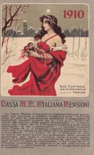 P02830 - CALENDARIETTO DA BARBIERE 1910 - CASSA M.C.I. PENSIONE - TORINO -MILANO