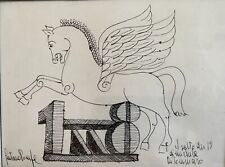 GAETANO POMPA 1933-1989 china firma e dedica autografa  cornice anni 80'/90' TOP