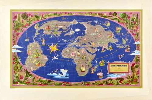 Air france mappa - air, mondo