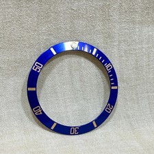 Replacement Bezel Insert for Rolex Submariner Steel Gold 16613 SERTI BLUESY BLUE