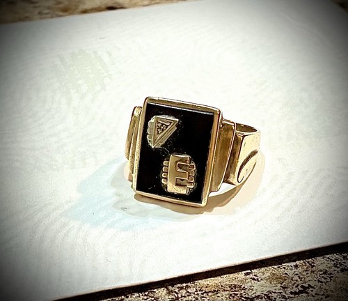 Anello uomo vintage oro 10k - uomo,