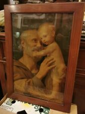 antico quadro su tela san giuseppe primi 900