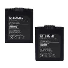 2 Batteries pour Panasonic Lumix DMC-FZ8 DMC-FZ7 DMC-FZ50 DMC-FZ38 750mAh 7,2V