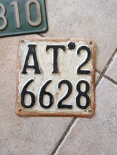 TARGA Moto EPOCA VINTAGE Ferro provincia At Asti USO COLLEZIONISTICO 