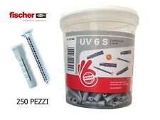 Box 250 TASSELLI IN NYLON FISCHER CON VITE diametro da 6 mm UNIVERSALI 531386