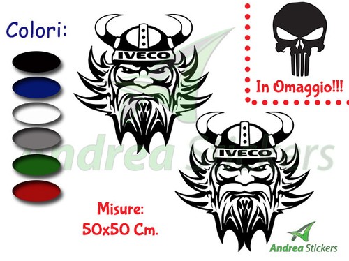 Coppia adesivi vikingo iveco