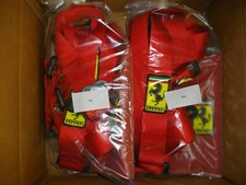 FERRARI 430 360 458 COPPIA CINTURE DI SICUREZZA 4 PUNTI ROSSE SEAT BELT 4 POINT