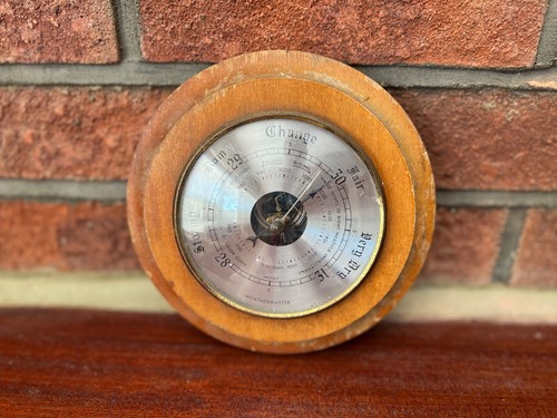 Vintage wooden wall - wall, barometer