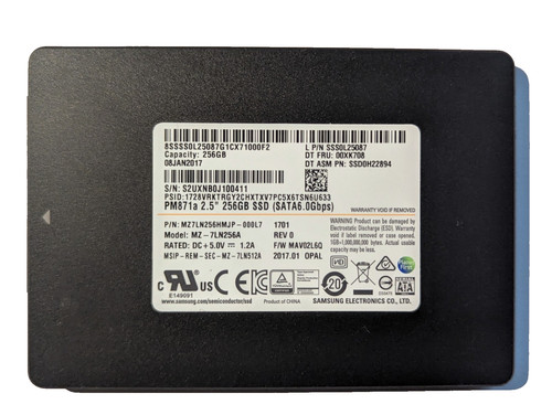 Ssd samsung pm871a 256gb - ssd,
