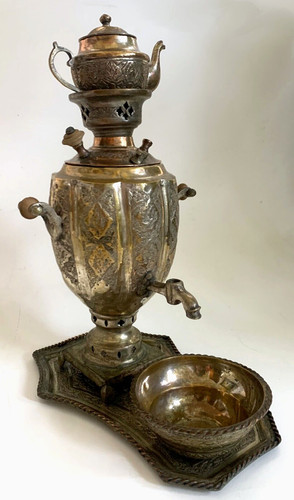 Antico piatto argento - , samovar