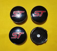 4 PEZZI COPPE COPRIMOZZO CERCHI IN LEGA COMPATIBILI FORD ST 60MM NERO GEN. NERO