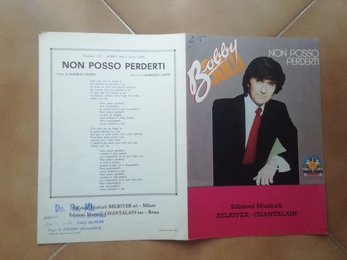 Bobby solo non posso perderti - solo,