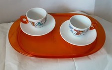 Vassoio + 2 Tazzine Arancio GUZZINI