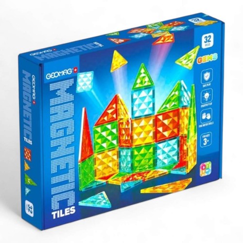 Geomag magnetic tiles - 32, gems