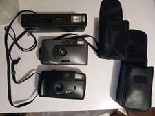 3 FOTOCAMERE vintage di cui anche una SKINA T 602 AF FLASH - non funzionanti