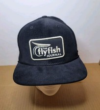 Cappello snapback Howler Brothers The Flyfish Journal in velluto a coste bianco e nero - RARO!