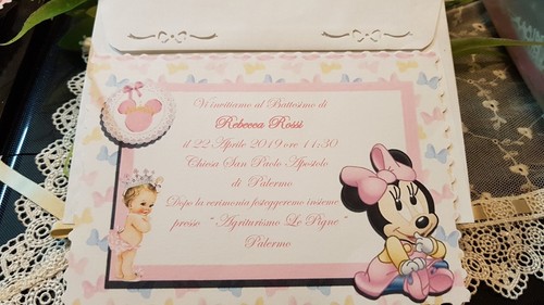 Invito battesimo minnie - battesimo,