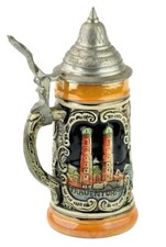 Boccale  Birra ceramica  tedesco  Vintage  Antico 