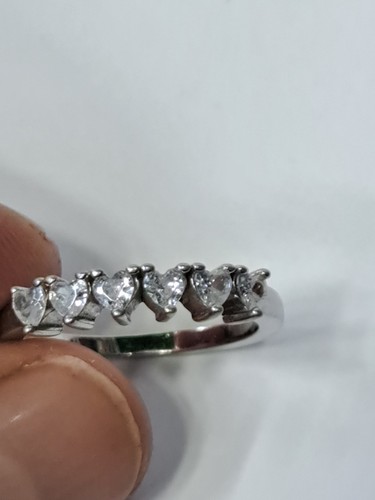 Anello fedina cuori argento - anello,