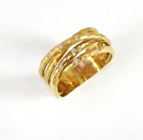 Anello incrociato multifila - , in