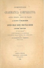 compendio grammatica comparativa indiano greco italico	meyer Schleicher loescher