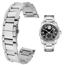 Per orologio CARTIER Calibre Bracciale/Cinturino Acciaio Inox 23mm