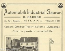 MOTORI_AUTOMOBILI INDUSTRIALI_CAMIONS_TRATTORI_SAURER_MACCHINE TESSILI_GALLARATE