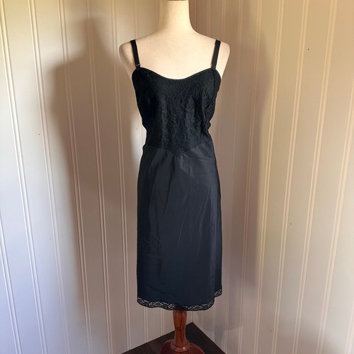 Abito slip midi nero vintage