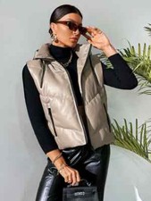 GILET ZARA VISONE ECOPELLE CON