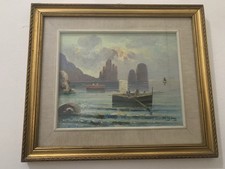 scena di pescatori con barche