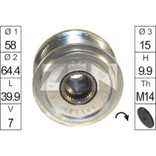 PULEGGIA ALTERNATORE EP090G