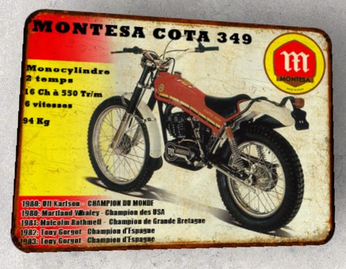 Plaque métal vintage montesa - vintage,
