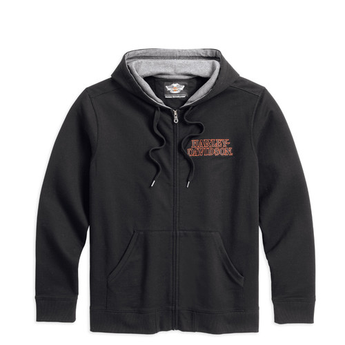 Zip hoody skull harley - zip,