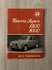 Libretto Uso e Manutenzione Alfa Romeo Giulia Nuova Super 1300 1600 Originale 76