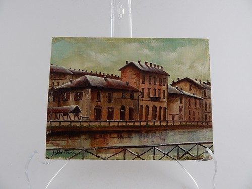 Dipinto olio legno pittore - legno,