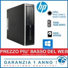  PC RICONDIZIONATO FISSO GARANTITO HP 8000 PRO e8400 4GB 500GB COMPUTER DESKTOP