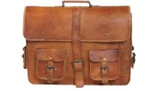 Borsa a tracolla da uomo fatta a mano design vintage in pelle messenger per l...