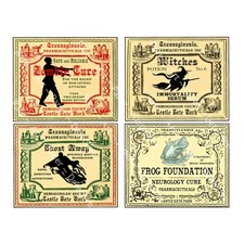 Halloween Stickers, 4 Monster