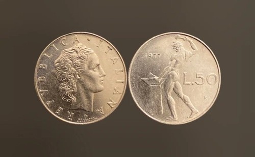 Moneta lire 1977 repubblica - 50,