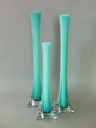 Set vaso vetro alto - , vintage